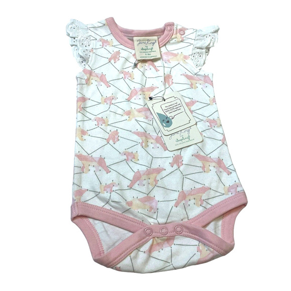 Jaime King For Sapling Other - Jaime King For Sapling Girls Galaxy Bear Pink Lace Bodysuit Size 0-3M NWT
